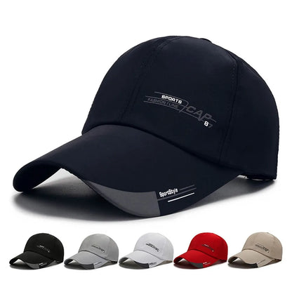 1X Long Brim Baseball Cap Sun Visor Hat Waterproof Sport Duck Tongue Women Men Quick Dry Outdoor Baseball Cap Adjustable Sun Hat
