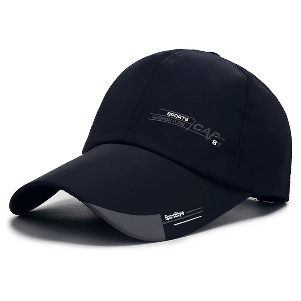 1X Long Brim Baseball Cap Sun Visor Hat Waterproof Sport Duck Tongue Women Men Quick Dry Outdoor Baseball Cap Adjustable Sun Hat