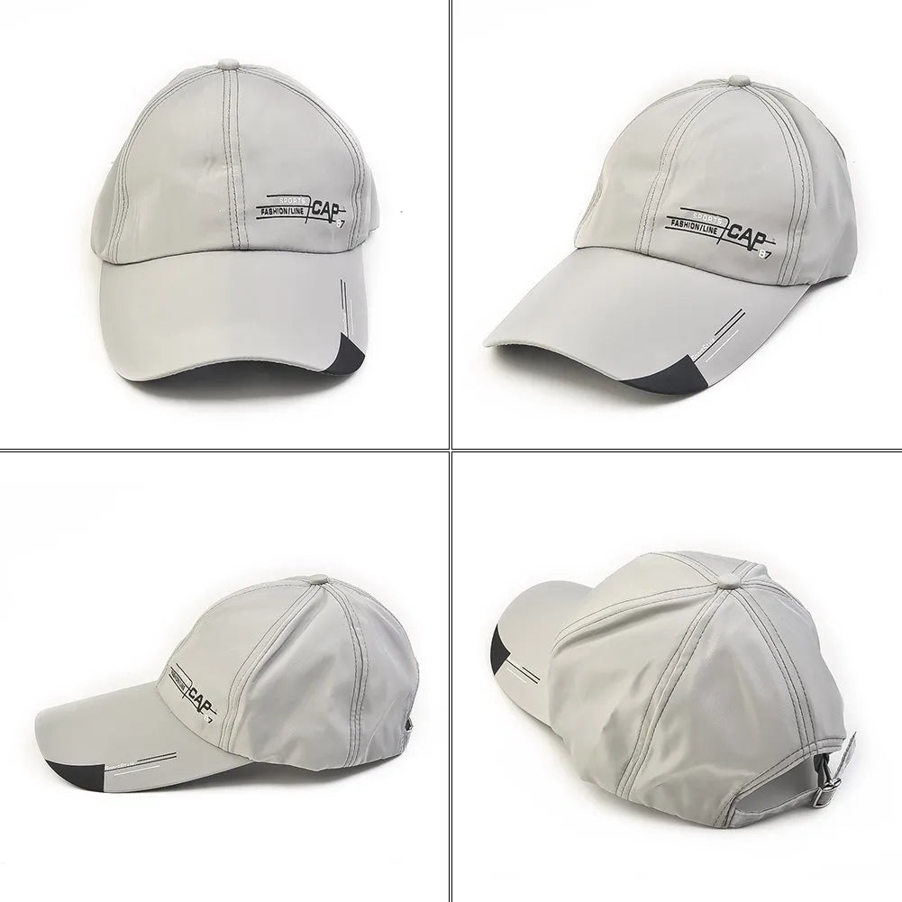 1X Long Brim Baseball Cap Sun Visor Hat Waterproof Sport Duck Tongue Women Men Quick Dry Outdoor Baseball Cap Adjustable Sun Hat