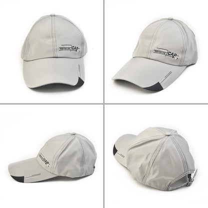 1X Long Brim Baseball Cap Sun Visor Hat Waterproof Sport Duck Tongue Women Men Quick Dry Outdoor Baseball Cap Adjustable Sun Hat